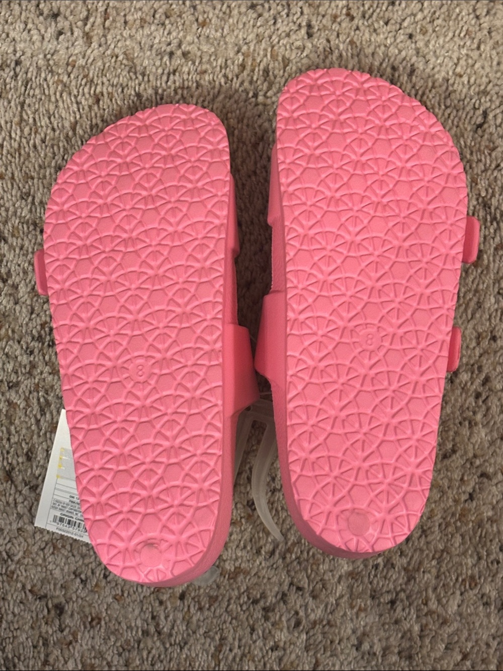Shade & Shore Bubblegum Pink Double-Strap Buckle Slides - Picture 2 of 2